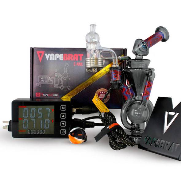 VapeBrat Auto Spinner Banger Enail : VapeBrat LCD 25mm Enail