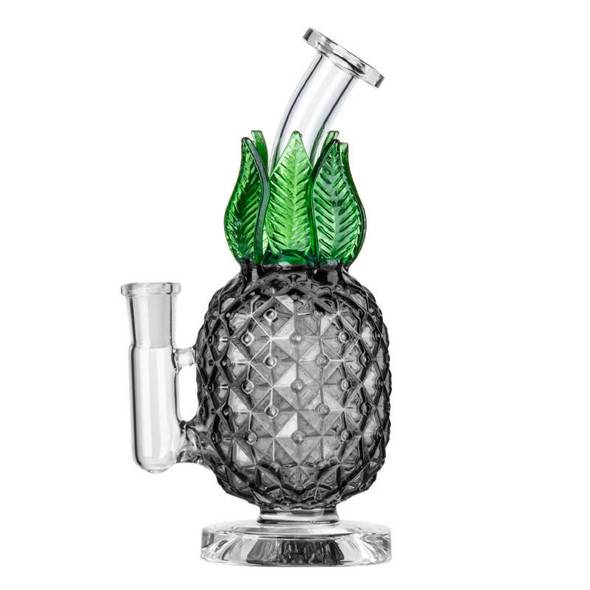  Pineapple Bong: 7.8" Pineapple Dab Rig - Smoke 