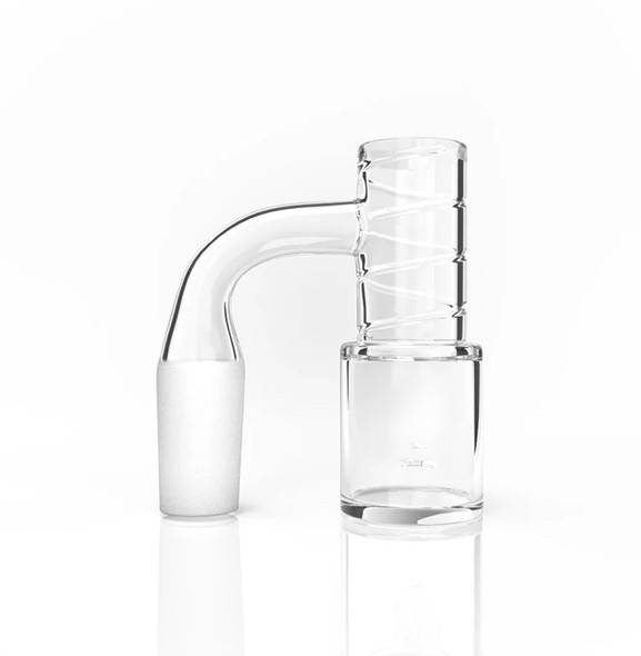 Auto Spinner Blender Quartz Banger with Splashguard: 14mm Male 90 Degree