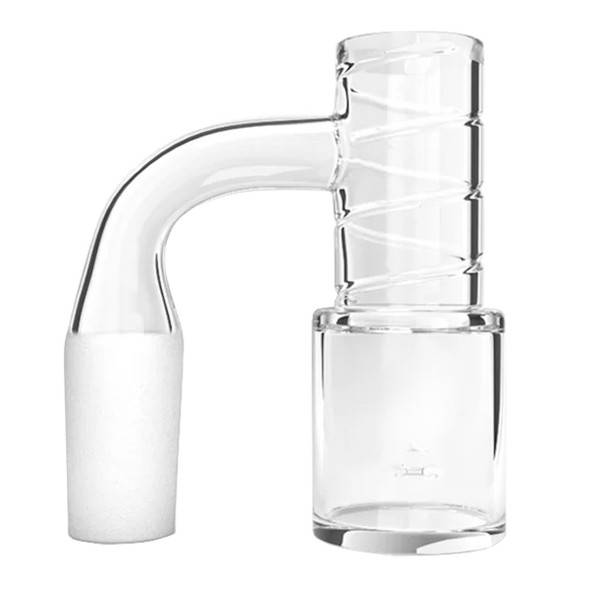 Auto Spinner Blender Quartz Banger with Splashguard: 14mm Male 90 Degree