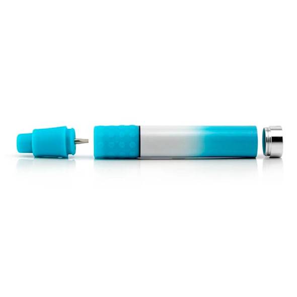 Waxmaid Honey Pen: Electric Dab Rig Pen with Terp Pearls - Blue and White