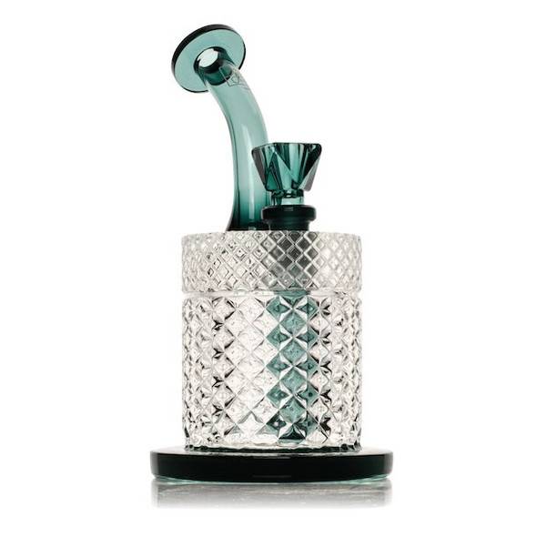 Jane West Twenties Collection Bong Dab Rig: Teal