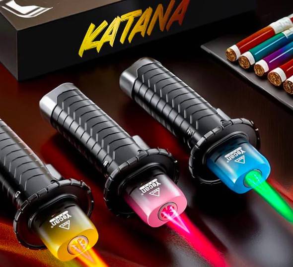 Katana Dab Torch Black: Color Changing Dabbing Torch Yocan