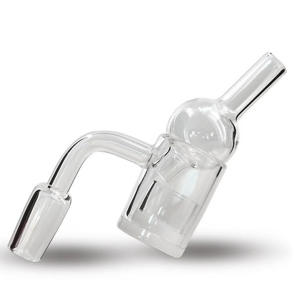 Opaque Quartz Banger with Opaque Dab Insert and Bubble Carb Cap