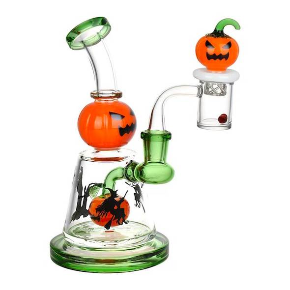 Halloween Dab Rig Kit: Pumpkin with Spinner Cap and Banger