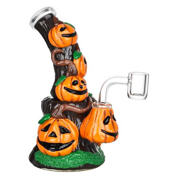 Halloween Dab Rig: Stacked Jack-O-Lantern 7"