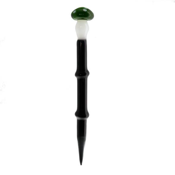 Glass Dab Tool - Mushroom Top: Black Dabber Tool