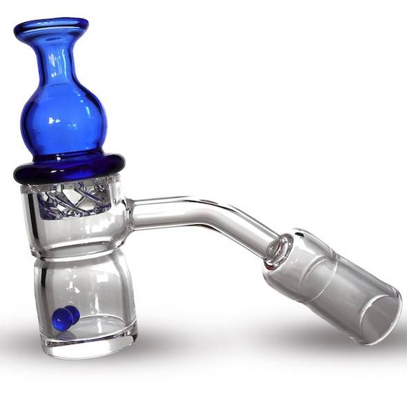 Quartz Dab Banger 14mm Female 45 Degree - Splashguard