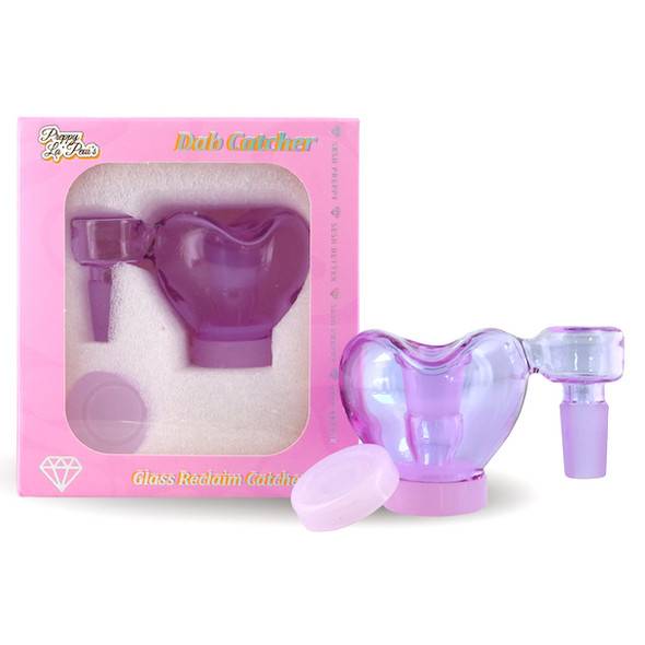 Reclaim Catcher Pink Heart: Preppy La Peui 14mm Male 90 Degree