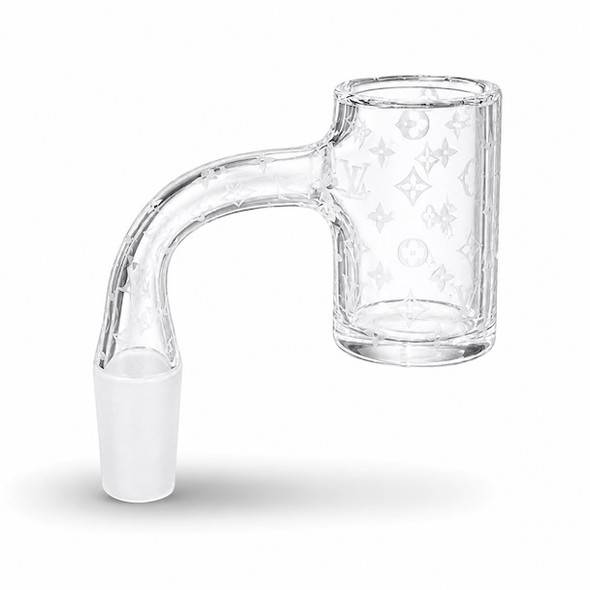 Lv Etched Full Weld Quartz Banger- 14mm Male 90 Degree