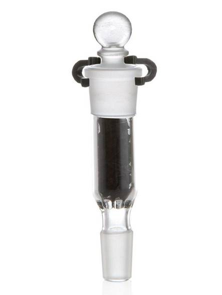  Grav Labs Charcoal Pipe Glass Adapter - Clear 14mm Male 4.25' 