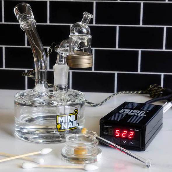 MiniNail E-nail Dabbing Kit 25mm Quartz Banger Enail Dab Kit - Black