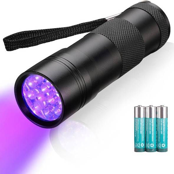 UV Flashlight Black Light: 9 LED Lights UltraViolet