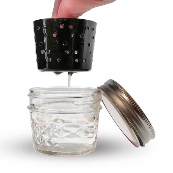 Mini Glass Dunk Tank: Iso Jar with Strainer Mini Glass Dunk Tank: Iso Jar with Strainer