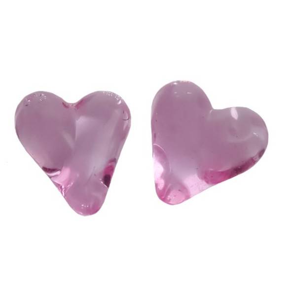 Heart Pink Terp Pearls: 6mm 2 Pieces - Preppy La Peui