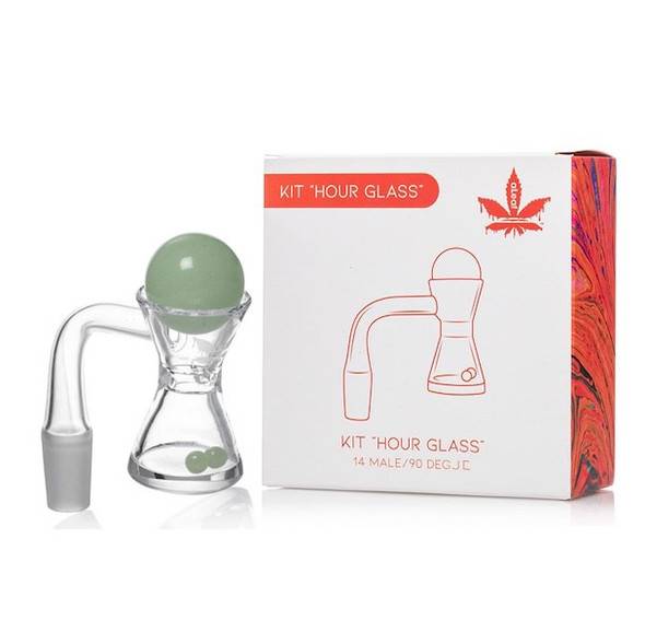 aLeaf "Hour Glass" Quartz Banger Kit: 14mm Male 90 Degree