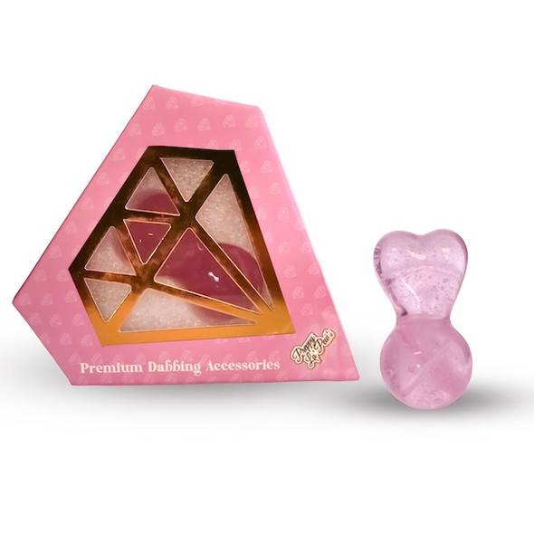 Marble Spinner Cap with Heart: Pink - Preppy La Peui USA GLASS