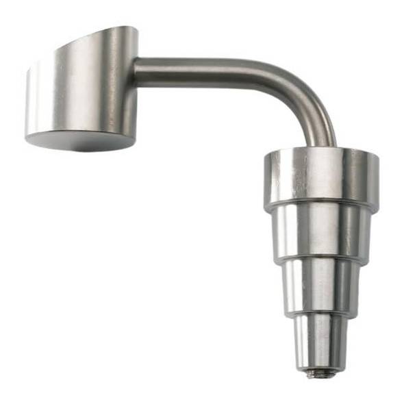 Titanium Banger with Angled Bucket: Long Neck 10mm 14mm 18mm