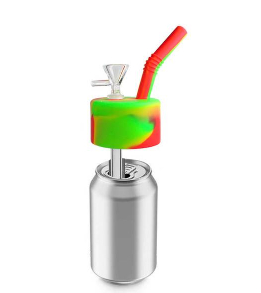 Soda Can Bong: Pop Top - Red Purple and Blue