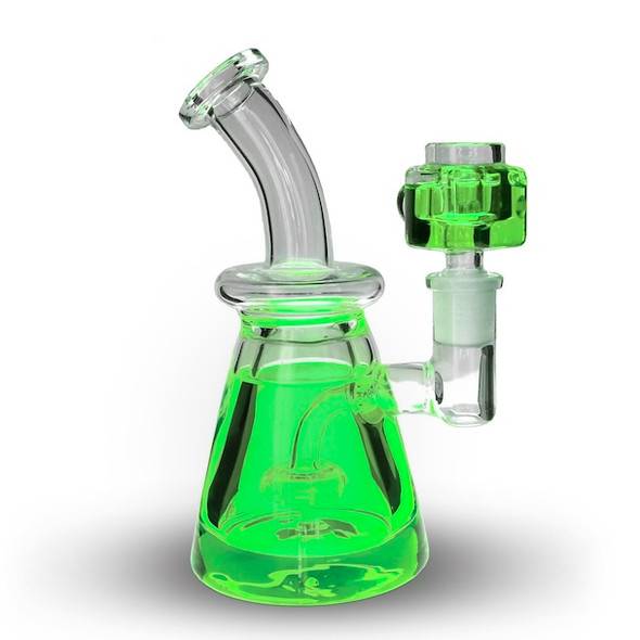 7" Glycerin Chiller Mini Bong: Gumdrop - Green