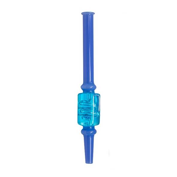6.5" Freezable Nectar Collector with Frozen Glycerin Coil Milky Blue