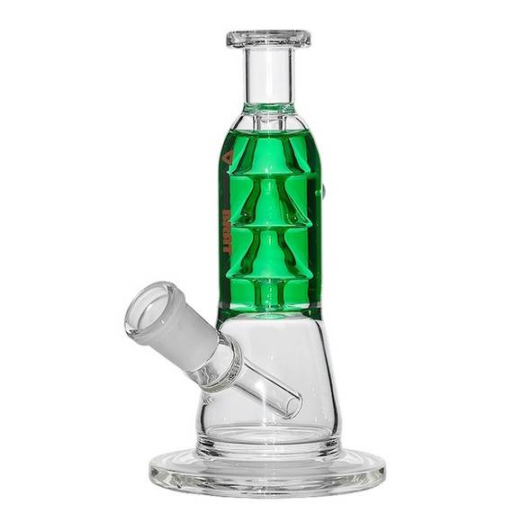 Glycerin Spiral Beaker Mini Bong: 5.5" - Blue