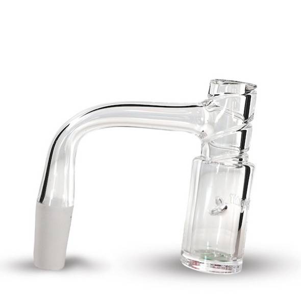 Auto Spinner Blender Quartz Banger with Splashguard: 10mm Male 90 Degree