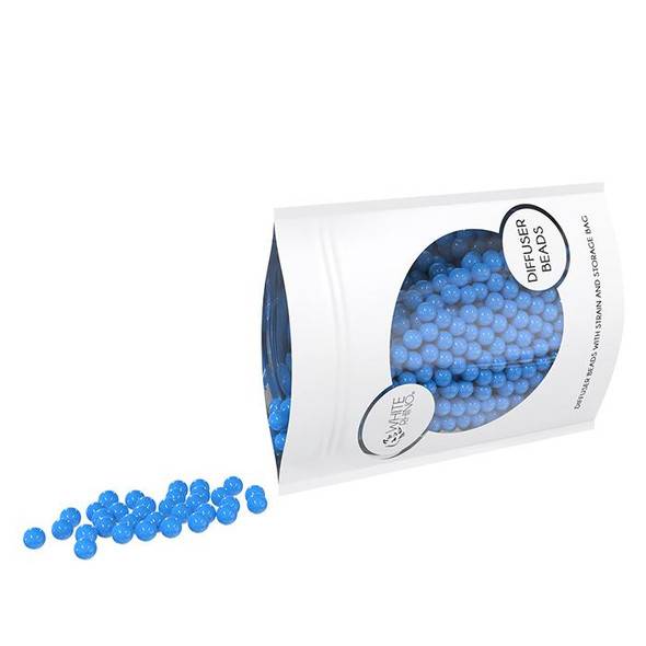 White Rhino Diffuser Beads with Strain & Storage - Blue White Rhino Diffuser Beads with Strain & Storage - Blue