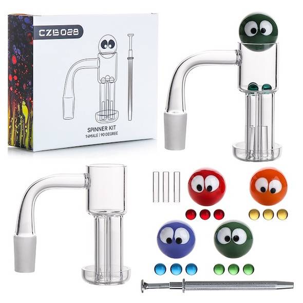 Triple Chamber XL Terp Slurper: 14mm Male 90 Degree