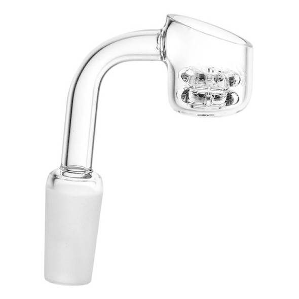 Piranha Quartz Diamond Knot Banger: 14mm Male 90 Degree