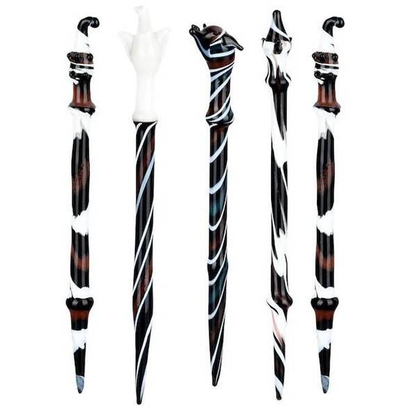 Glass Dabber Tool - Swirl Black Dab Tool