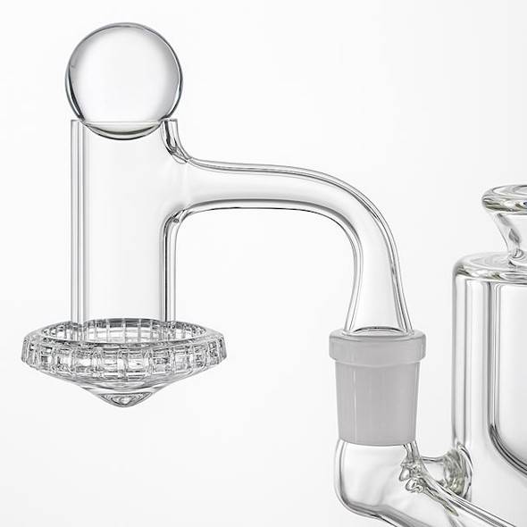 VapeBrat Blender Banger with Thick Gear Dish: 14mm Male 90 Degree