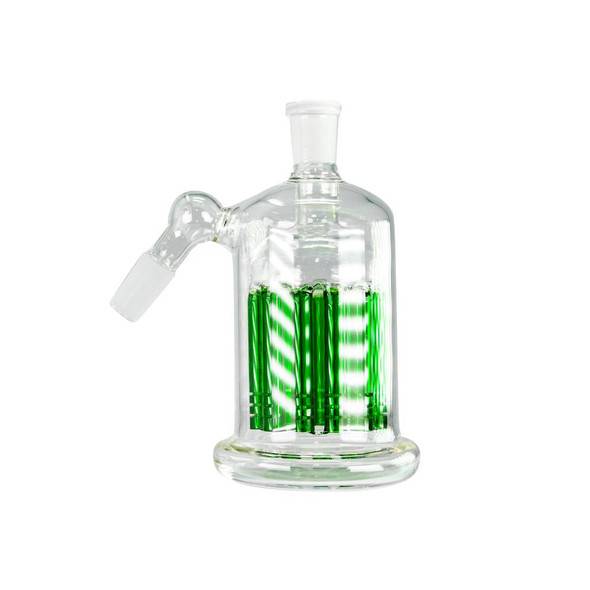 VapeBrat Ash Catcher with 11 Arm Perc 45 Degree 14mm Male - Green 