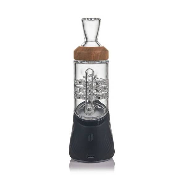 puffco halo glass top recycler with wood ring