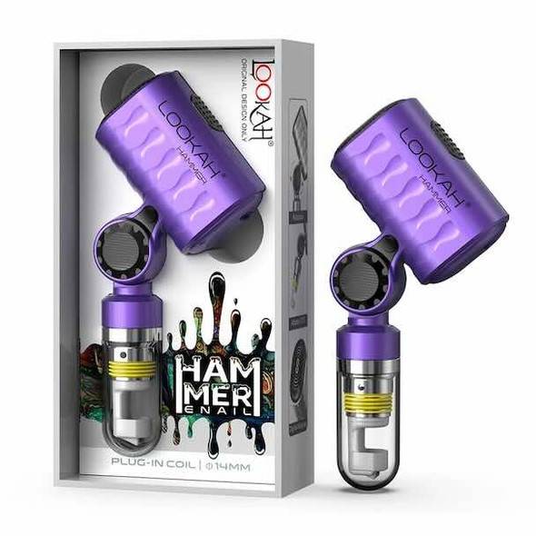 lookah hammer purple portable enail banger new