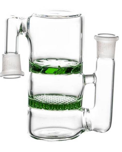  Ash Catcher Double-Sided with Double Perc - Green 