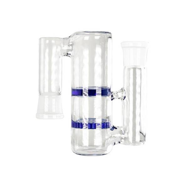  Ash Catcher Double-Sided with Double Perc - Blue 