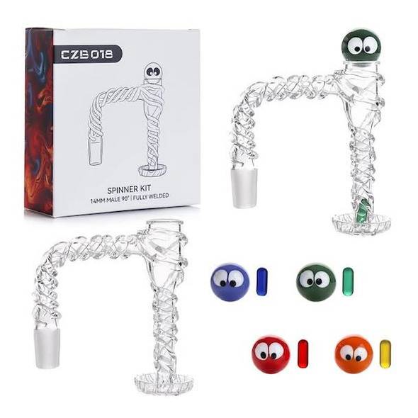 Terp Slurper Quartz Banger Vine Design: 14mm Male 90 Degree