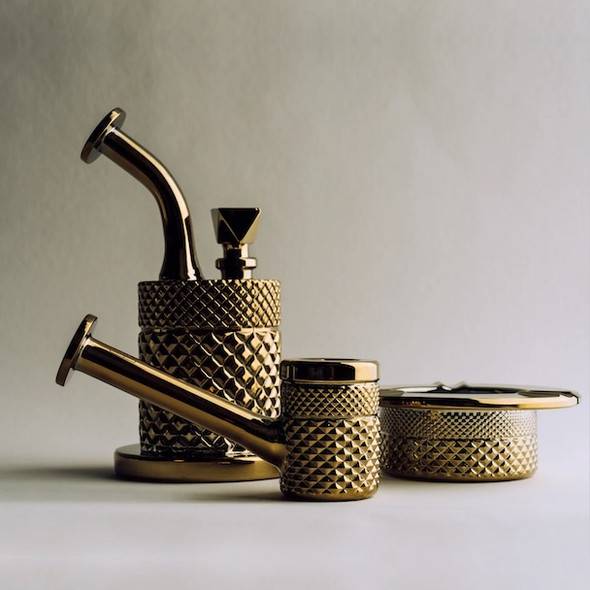 Jane West Bong Dab Rig: Gold Twenties Collection