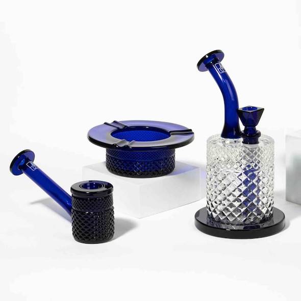Jane West Twenties Collection Bong Dab Rig: Cobalt