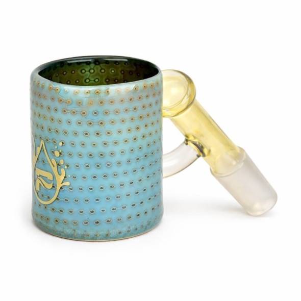 Puffco Proxy Attachment: 14mm Male 45 Degree - Pulsar Aqua