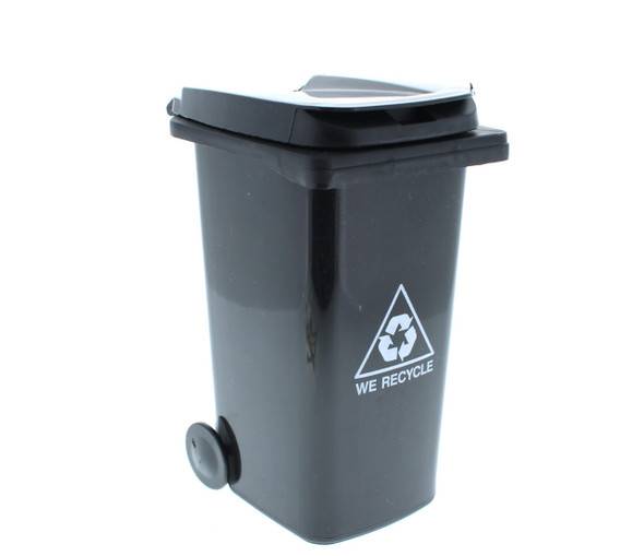 VapeBrat Mini Trash Can Cotton Swab Storage / Garbage Bin - Black 