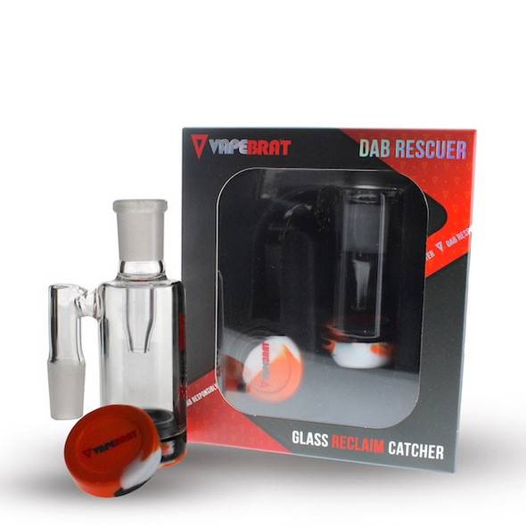 14mm Male 90 degree Reclaim Catcher Banger with Silicone Jar Set
