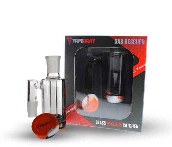 14mm Male 90 degree Reclaim Catcher Banger with Silicone Jar Set