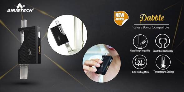 Airistech Airis Dabble 2-in-1 Portable E-nail and Wax Vape Pen Device (White) 