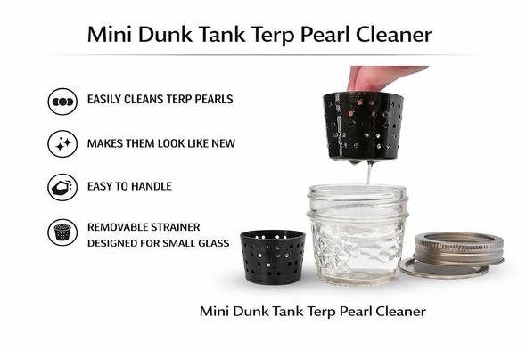 Terp Pearl, Pillar, Marble Cap Cleaning Kit with Mini Dunk Tank: Dr Buzzkill
