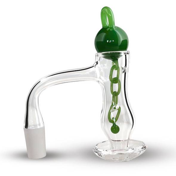 Long Barrel Terp Slurper Spinner Banger: 10mm Male 90 Degree