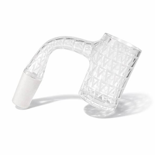 VapeBrat VB Etched Quartz Banger: 14mm Male 90 Degree