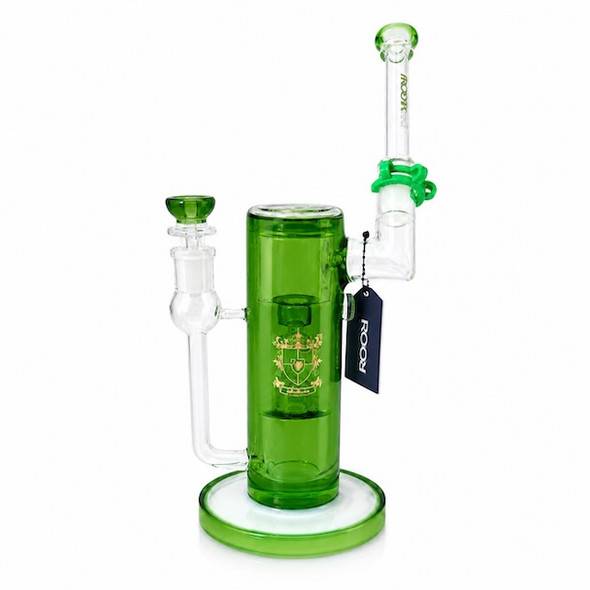 8" Straight Base Glycerin Dab Rig - Green