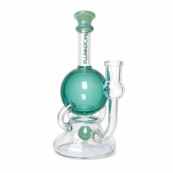 Freeze Rig: 8" Glycerin Recycler Dab Rig - Green